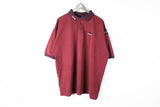 Vintage Adidas Equipment Polo T-Shirt XLarge / XXLarge red small logo 90s sport tennis tee