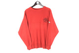 Vintage Adidas Sweater Large red 90s made in Germany sport style crewneck jumper