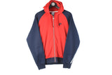 Vintage Nike Hoodie Full Zip Small red small logo 00s retro sport style cardigan jumper