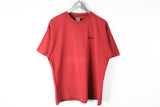 Vintage Nike T-Shirt Large red small swoosh logo 90s sport tee