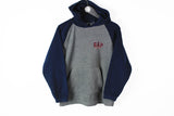 Vintage Gap Fleece Hoodie XSmall gray blue 90s sweater