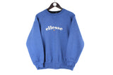 Vintage Ellesse Sweatshirt Women's Large blue big logo crewneck sport style 90s jumper