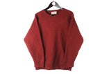 Vintage Gran Sasso Sweater Small red pullover authentic luxury Cashmere wool jumper
