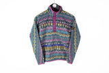 Vintage Burton Fleece Snap Buttons Women's XSmall multicolor 90s sport style snowboard sweater