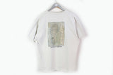 Vintage Nike T-Shirt Medium / Large New York City Marathon white big logo tee