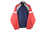 Vintage Adidas Track Jacket XXLarge blue red 90s windbreaker sport jacket
