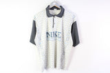 Vintage Nike Polo T-Shirt Small bootleg big logo classic sport tee 80s