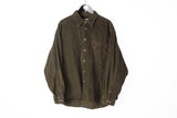 Vintage Fjallraven Corduroy Shirt XXLarge brown 90s outdoor retro style shirt