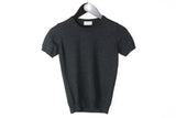 Moncler Short Sleeve Jumper Women's XSmall gray authentic wool tee