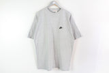 Vintage Nike T-Shirt XLarge gray basic small logo 90s tee