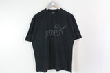 Vintage Puma T-Shirt Medium big logo animal nature black big logo tee