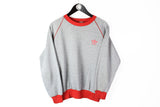 Vintage Adidas Sweatshirt Small gray 90s sport crewneck