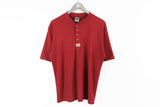 Vintage Levis T-Shirt Large red button tee 80s