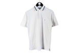 Vintage Yves Saint Laurent Polo T-Shirt Small white 90's short sleeve tee
