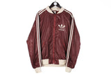 Vintage Adidas Jacket Large red small logo 90s classic stripes windbreaker