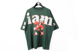 Vintage Miami Hurricanes T-Shirt XLarge / XXLarge big logo green 90s NFL oversize tee
