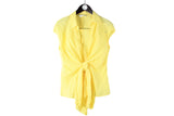 Vintage Max Mara Top Women's Medium yellow authentic retro style top 90s