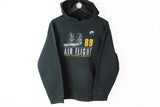 Vintage Nike Air Flight Hoodie Small 89 series black hooded jumper big logo