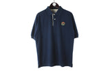 Vintage Burberrys Polo T-Shirt Small navy blue small logo 90s retro luxury classic collared shirt