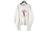 Vintage Hugo Boss Sweater XLarge white golf country club 80s long sleeve pullover