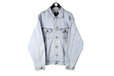 Vintage Lee Denim Jacket XXLarge blue 90s retro style jean coat authentic USA American style