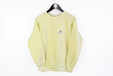 Vintage Champion Sweatshirt Small yellow small logo 90s crewneck
