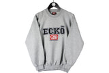 Vintage ECKO UNLTD Sweatshirt Small gray big logo hip hop 90s retro style crewneck authentic USA wear