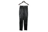 Vintage Versace Pants Women's Small black nylon 90s retro style Gianni Jeans Couture classic trousers