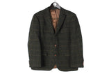 Harris Tweed Blazer Large / XLarge size men's classic formal wear 2 buttons England London style casual event green wool jacket wear Carl Gross