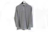 Vintage Christian Dior Sweatshirt 1/4 Zip Small stripped pattern 90s white black retro style