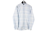Norse Projects Shirt Large size men's classic collared button up basic formal event style wear light blue luxury outfit