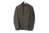 Vintage Harris Tweed Blazer Medium brown 70s retro style wool jacket