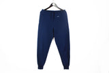Vintage Adidas Track Pants Large 80s sport style navy blue made in Korea trouesers