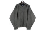 Vintage Woolrich Jacket XLarge gray 90s retro wool collared coat classic wear made in USA