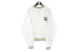 Vintage Paco Rabanne Sweatshirt Large white small logo retro style 90s crewneck parfum jumper