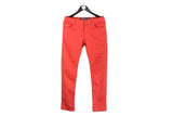 Jacob Cohen Pants 32 red jeans authentic luxury style trousers made in Italy