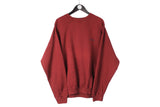 Vintage United Colors of Benetton Sweatshirt XLarge red small logo 90s crewneck