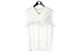 Vintage Adidas Ivan Lendl Vest Large made in West Germany v-neck sleeveless jumper 80s 90s retro Tennis classic jumper