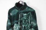 Vintage Wolf Fleece Full Zip Women's Medium / Large
