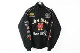Jim Beam Racing Jacket Medium black big logo Harrahs Chevrolet nascar full zip