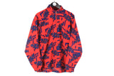 Vintage Fleece 1/4 Zip Small / Medium red blue ski style snowboard sweater 90's