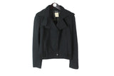 \Vintage PATRIZIA PEPE Firenze authentic women's Blazer Jacket Size 44 black top rare autumn spring luxury outfit 90s 80s retro Italy style