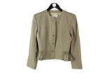 vintage VALENTINO Miss V authentic Blazer Jacket long sleeve retro style brown Size 42 coat 90s 80s luxury outfit button up made in Italy