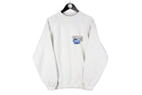 Vintage Alpine Club Le Turbot Sweatshirt Medium 90s racing style crewneck white France auto fan
