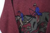 Vintage Horse Riders Sweater Small