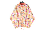 Vintage Asics Track Jacket Large abstract pattern 90s retro light wear windbreaker