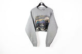 Vintage Solar Bears Orlando Lee Cropped Sweatshirt Women's Large gray big logo 90s sport made in USA