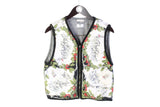 vintage ETIENNE AIGNER Silk women's Vest Jacket authentic luxury style less sleave retro Size 42 90s 80s luxury outfit Waist animal print
