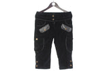 Just Cavalli Pants Women’s 31 black authentic suede Bavarian Munchen shorts