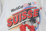 Vintage World Cup USA 1994 Suisse Team T-Shirt Large